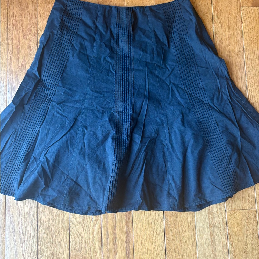 New York & Company Black Midi A-Line Skirt